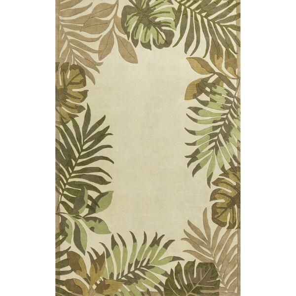 Homeroots 3 ft. 3 in. x 5 ft. 3 in. Wool Ivory Area Rug 352452 - main